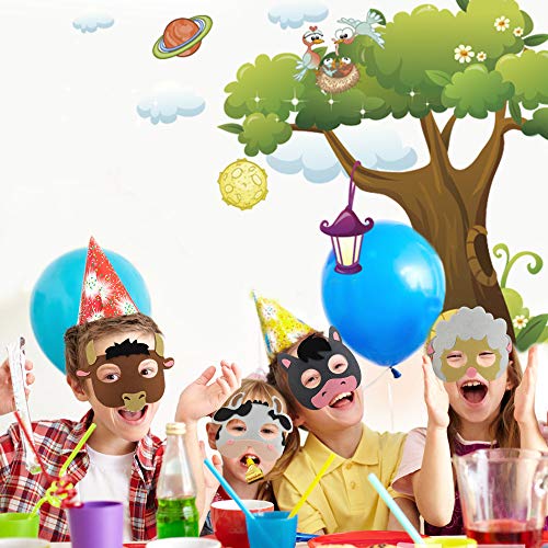 10 Pack Farm Animal Party Masks Barnyard Animal Felt Masks For