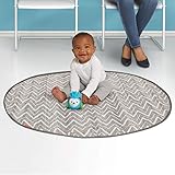 Skip Hop Grab-and-Go Round Trip Travel Mat, Grey Zig Zag
