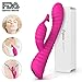 Soft Silicone Waterproof Rechargeable Rabbit Vibrator Dildo Sex Toy for Women, Oopsix Personal Massagers G Spot Vibrator Adult Toys for Couples with 9 Speed Vibration Led Lights