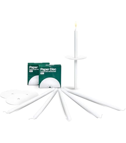 Church Service Memorial Vigil Ceremony Unscented White 1/2 x 5 3/4 Inch Candles - 100 Per Box