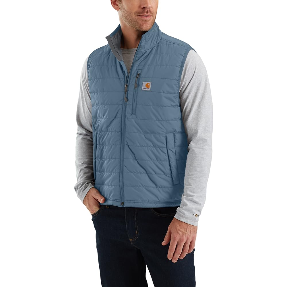 Carhartt Men's Rain Defender® Relaxed Fit Lightweight Insulated Vest, Thundercloud, X-Large Image
