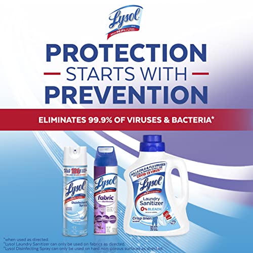 Lysol Laundry Sanitizer, Crisp Linen, 90oz + Lysol Disinfectant Spray, Crisp Linen, Pack of 2