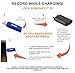 Digital Audio Recorder with USB - [Blue] by JiGMO / 8GB / 48 Hrs Storage Capacity, 384 kbps, Mini Recording Device/with Clear Built-in Microphone! Records While Charging/Best Student Gift!