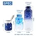 UPSTYLE 32 oz/0.25 gallon Eco Cute Glass Water Bottle with Lid BPA-Free Portable Wide Mouth Sport Travel Reusable Mug Leak-proof with Sleeve Drinking Cup for Milk/Juicing/Tea/Smoothie/Essential Oil