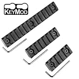 VAGREEZ Keymod Picatinny Rail Sections 5-Slot 7-Slot 13-Slot Aluminum Keymod Rail Mount for Handguard Mount System with 7 Set Screws & Nuts, 3 Allen Wrenchs (Black)