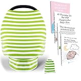 Premium Quality Baby Nursing Cover - Best for Breastfeeding, Car Seat Covers, Stretchy Breathable Carseat Canopy, Shopping Cart, Stroller, Multi-Use Infinity Scarf or Shawl | Boys, Girls, Babies