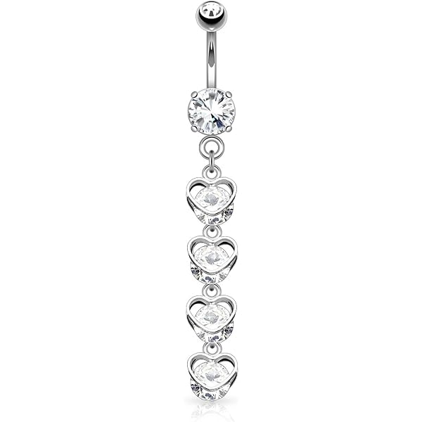 4 Piercings De Nombril En Acier Chirurgical - Thème Noël (flocon, Sapin, élan, Bonhomme De Neige) - Bijoux De Fête
