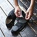 Kenley Stick-on Sole Sheets for Dance Shoes - Set of 3 Black and Beige Eco Suede Soles 8.5 x 12 Inches - Sticky Self-Adhesive Backing - Easy Resole Old Dance Shoes, Heels or Sneakers