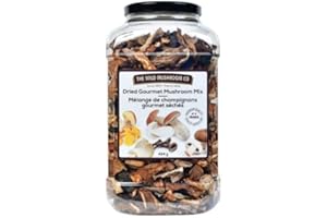 The Wild Mushroom Co Premium Dried Gourmet Mushroom Mix, 454g, Yellow Boletus, Portobello, Oyster, Porcini, Vegan, Gluten-Fre