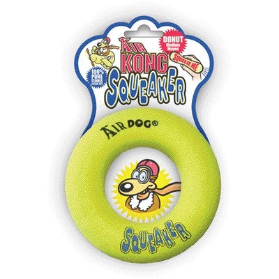 Air Squeaker Yellow Donut Dog Toy