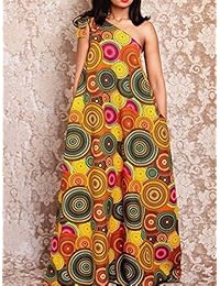 VERWIN - Vestido sin mangas para mujer, diseño geométrico de calavera