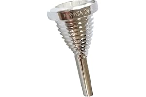 KAYATA 24AW Thick Silver-Plated Tuba Mouthpiece, Easy Play & Rich Sound, Fits Tuba and Sousaphone – Perfect for Students and Professionals