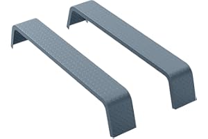 2-Pack Heavy-Duty Tandem Axle Trailer Fenders - 72-7/8"x10-1/4"x13" Dark Gray Steel Diamond Plate, Fits 13"-15" Tires for Car
