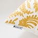 HWY 50 Mustard Yellow Decorative Throw Pillow Covers 18x18 Inch (1 Piece), Embroidered Cotton Farmhouse Cushion Cover Pillow Case for Sofa Couch Living Room Bed Bedroon, Floral Branches