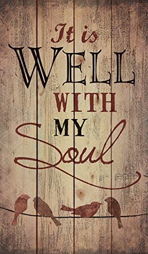 It is Well with My Soul Birds Silhouette Rustic 24 x 14 Wood Pallet Design Wall Art Sign by Leiacikl