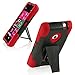 for Nokia Lumia 521 T-Stand Impact Kickstand Hybrid Double Layer Fusion Cover Case Black/Red