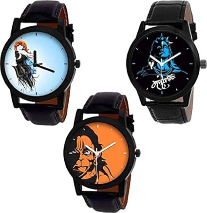 Multi Color Dial Stylish Watches for Men & Boys (Pack of 3 God-BR-72)