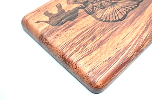 VolksRose Amazon Kindle Paperwhite Wooden Case - Rosewood Elephants - Premium Quality Natural Bamboo / Wood Cover for All Kindle Paper White Versions
