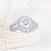 FENDINA 925 Sterling Silver Round Split Shank Bridal Engagement Rings for Women