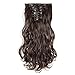 8PCS 24-26 inches Highlight Straight Wavy Curly Full Head Clip in Hair Extensions 18Clips Women Lady Hairpiece (24