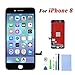 Screen Replacement for iPhone 8 LCD Display & Touch Screen Digitizer Replacement Full Assembly Set with 3D Touch and Free Tools (Black)