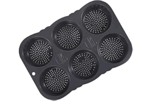 Kichvoe Silicone Burger Cavity Nonstick Baking Tray for Easy Demoulding Versatile for Cakes Muffins and