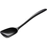 Gourmac Hutzler 11 Inch Melamine Flat-Front Spoon, Black