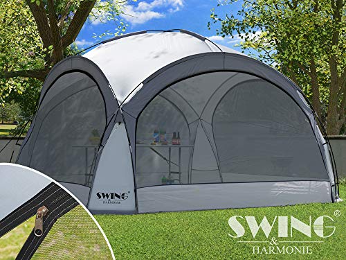 Swing & Harmonie LED Event Pavillon 3,6 x 3,6m DomeShelter Garten Pavillion inkl. Solarmodul Pavilion Designer… – Bild 6