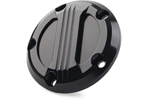 Lirun Motorcycle Derby Timer Covers Timing 5-Holes Domed Point Cover Cap for Harley Twin Cam 99-17 Touring Electra Glide Blac