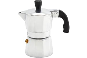IMUSA USA B120-41V Aluminum Espresso Stovetop Coffeemaker 1-cup, Silver