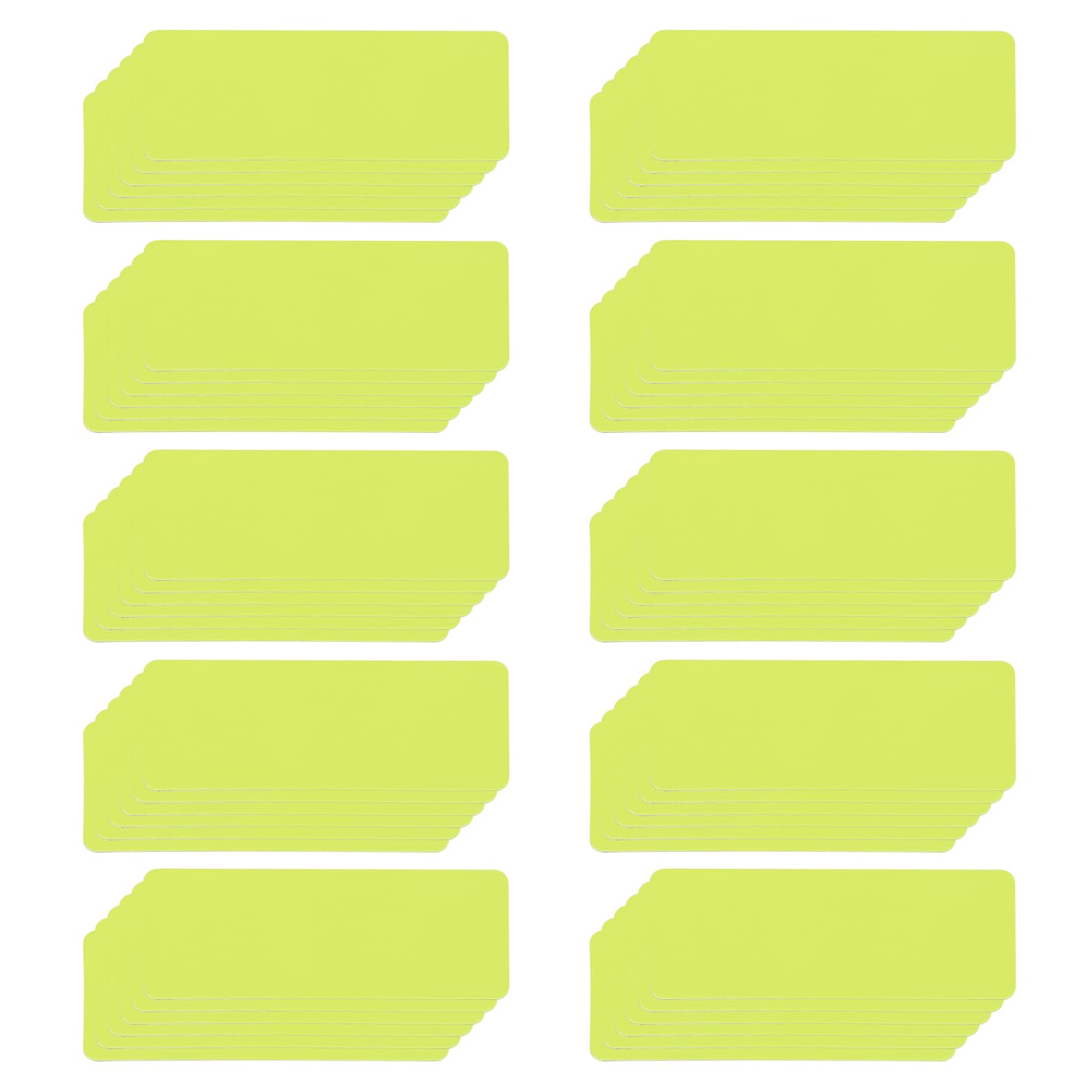 PATIKIL Magnetic Name Tag 3.15x1.18Inch, 60 Pcs Dry Erase Magnet Labels Waterproof Reusable Strips for Classroom Office Refrigerator Home whiteboard, Fluorescent Green