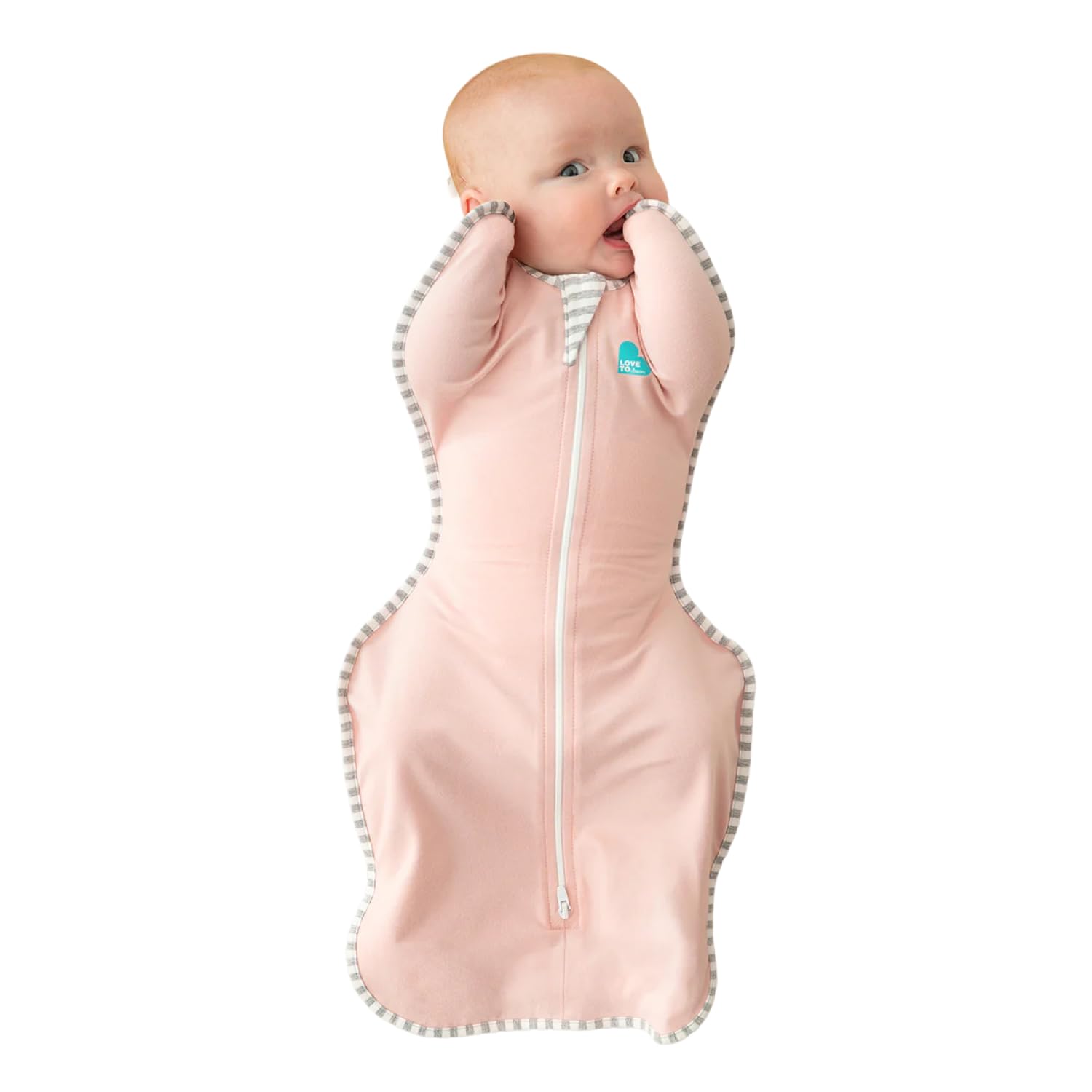 Photo 1 of Love To Dream Swaddle UP Self-Soothing Sleep Sack 13-19 lbs., Dramatically Better Sleep, Snug Fit Calms Startle Reflex, 1.0 TOG, Dusty Pink, Medium