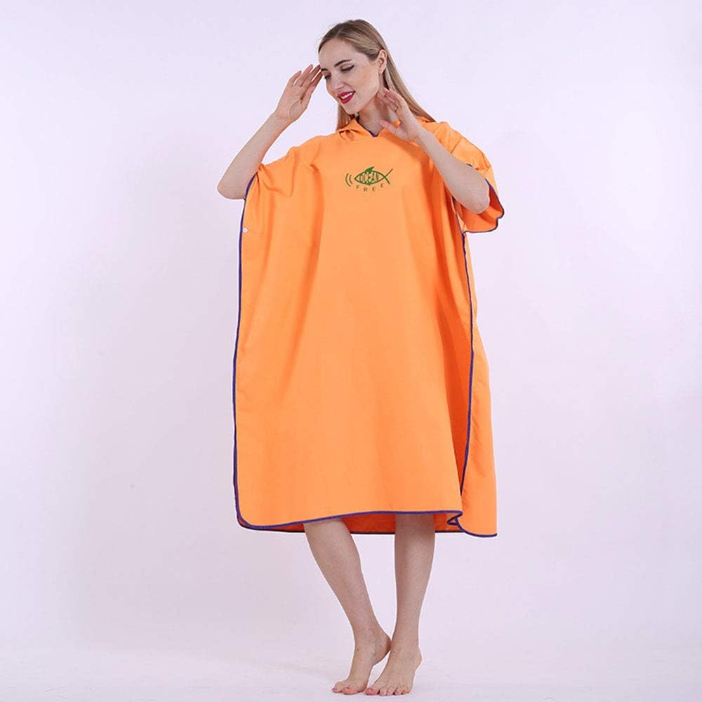 Robe Towel Changing Robe Towel Poncho Hooded Robe Quick Dry Lightweight Microfiber for Surfing Swimming and Beach Fits Men Women Adults - Image 4