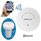 Ivation Bluetooth Water Thermometer for Bathtub, Pool & Hot Tub â€“ Includes Mobile App for Apple iOS & Android Devices - Please Refer to Picture 4 to Download the Mobile App