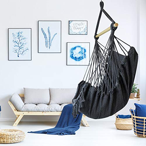 WBHome Extra Large Hammock Chair Swing with Hardware Kit, Hanging