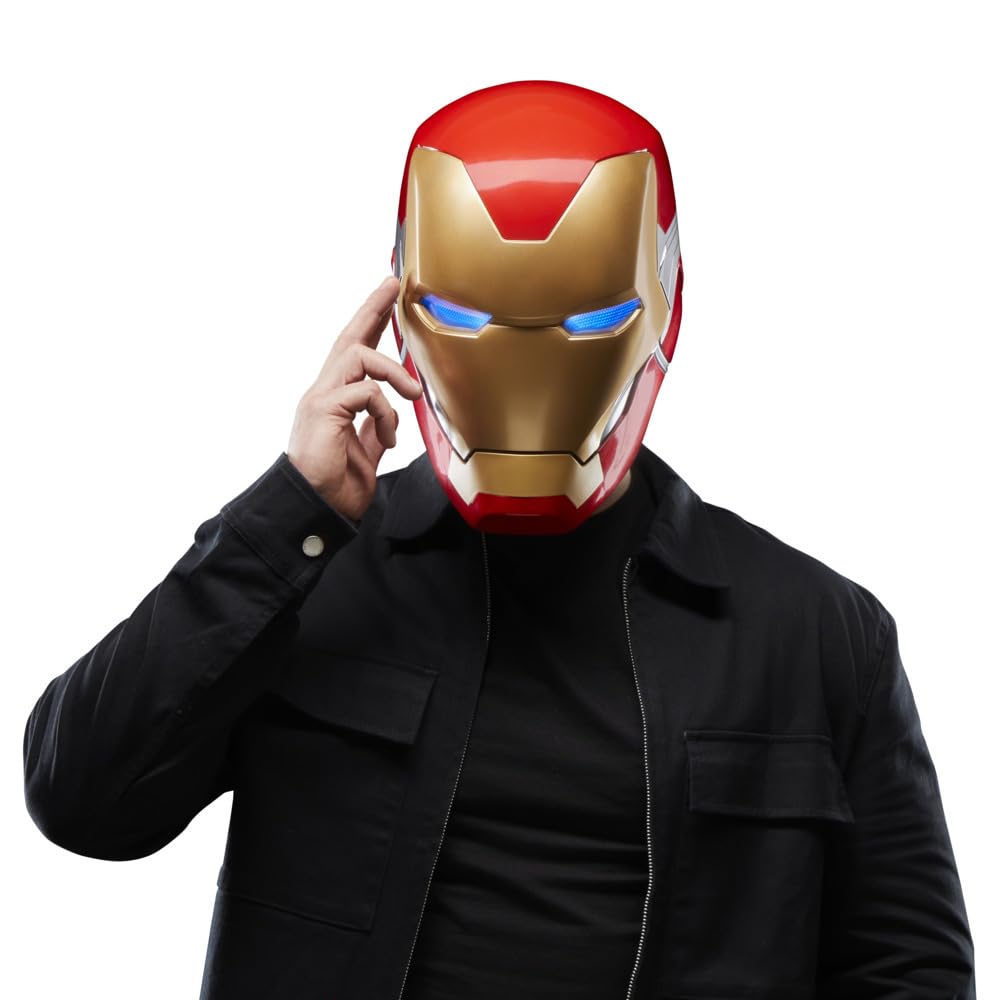 Marvel Legends Series Iron Man elektronischer Premium Helm mit Lichteffekten, Avengers: Endgame Rollenspielartikel für Erwachsene 5