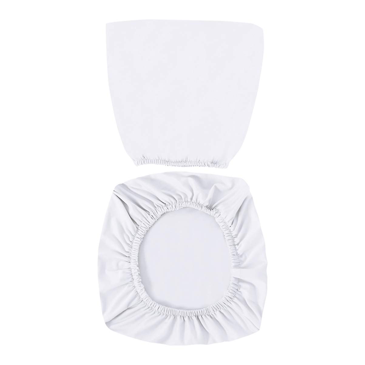 VOSAREA Office Chair Covers Stretch Computer Desk Chair Slipcovers Protector Removable Washable Chair Seat Cushion Protectors (White)