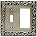 Franklin Brass 64052 Paisley Single Toggle Switch/Decorator Wall Plate/Switch Plate/Cover, Brushed Satin Pewter