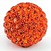 RUBYCA Pave Czech Crystal Disco Ball Clay Beads fit Shamballa Jewelry (20pcs, 10mm, Orange)