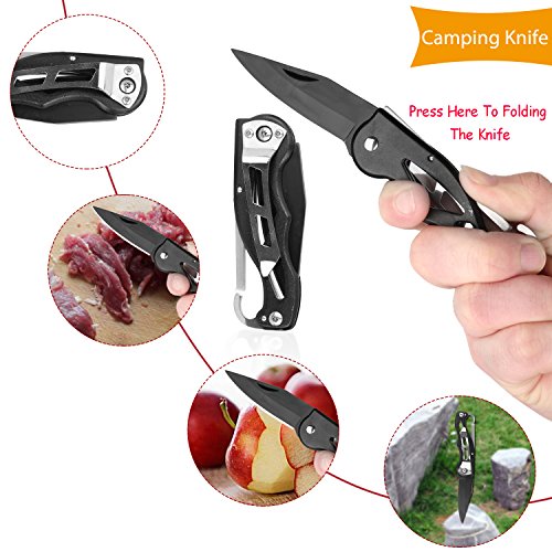 Halcent Survival Tools 11 In 1 Emergency Survival Kit with Fire Starter Emergency Blanket Compass etc Outdoor Wilderness Survival Kit for Camping Hiking Travelling