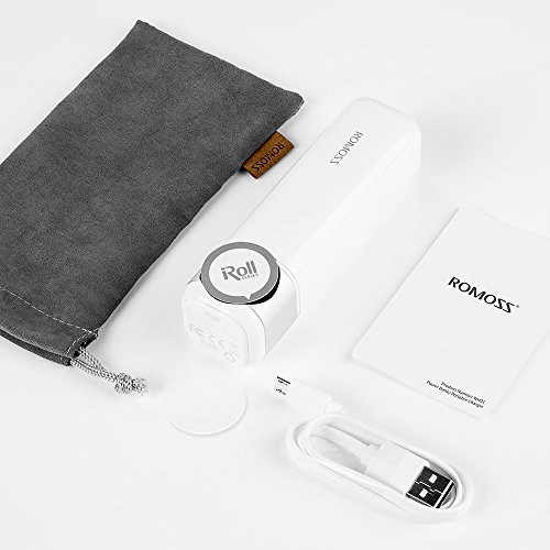 ROMOSS iRoll 3250mAh Portable Charger for All Apple Watch Series, Dual Port 2A Output External Power Bank for iPhone X/8 Plus/8/7Plus/7/6 Plus/6S and more USB devices - White