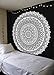 Urban Fab 90×90 Inch Tapestry Black And White Tapestry Hippie Wall Hanging Bohemian Art Decor Mandala Dorm Coverlet Indian Wall Tapestries
