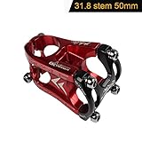 31.8 Stem 50mm Bike Stem Mountain Bike Stem Short Handlebar Stem for Most Bicycle, Road Bike, MTB, BMX, Fixie Gear, Cycling