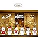 Christmas Window Stickers, 2 Pack Removable Vinyl Wall Window Door Mural Decal, Merry Christmas Decoration Stickers for House Restaurant Supermarket Dress Shop Set of 2