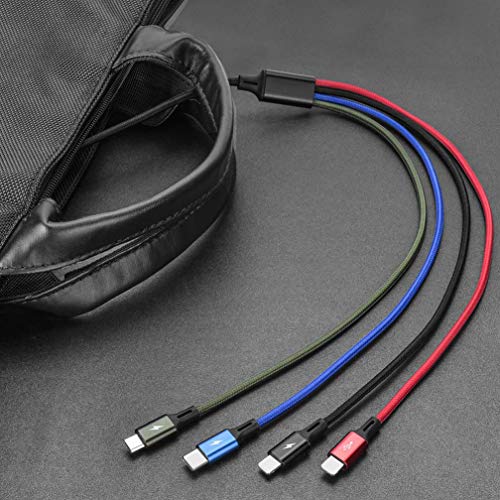 Multi Charging Cable, 4A Multi Charger Cable Braided 4 in 1 Charging