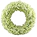 GTidea Spring Front Door Wreath Artificial Silk Hydrangea Flowers Garland Home Office Wedding Wall Decor 14-15 Inch Green