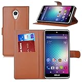 KuGi BLU Advance 5.5 HD case - ultra-thin MX style PU Cover + TPU Back Wallet stand Case For BLU Advance 5.5 HD / BLU Grand 5.5 HD smartphone(Brown)