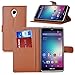 KuGi BLU Advance 5.5 HD case - ultra-thin MX style PU Cover + TPU Back Wallet stand Case For BLU Advance 5.5 HD / BLU Grand 5.5 HD smartphone(Brown)