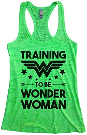 Womens Funny Racerback Tank Top “Training to Be Wonder Woman” S-XL