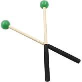 Bonsicoky 8 Inch Percussion Mallets, Green | Rubber Head and Handle, Wood Drum Mallets, For Xylophone, For Glockenspiel
